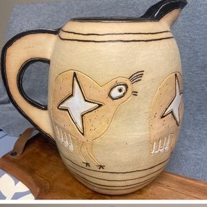 Aztec Style Pottery Pitcher.
